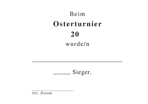 Osterturnier - zum Schlieen ins Bild klicken