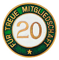 20 Fr Treue Mitgliedschaft