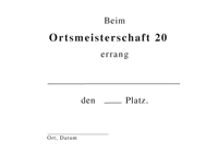 Ortsmeisterschaften