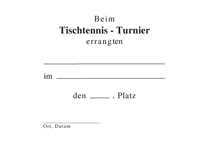 Tischtennis-Turnier