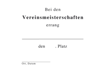 Vereinsmeisterschaften